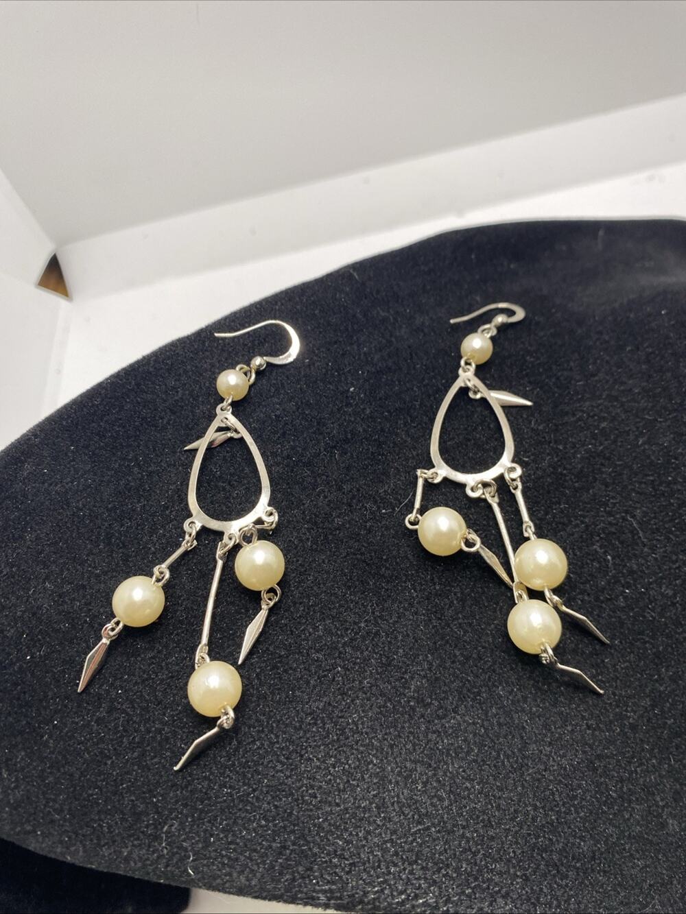 Womens Vintage Faux Pearl Earrings